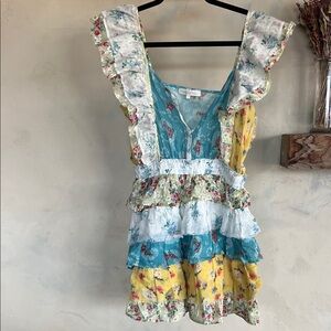 LoveShackFancy Phyllis Tiered Floral Dress *small flaw